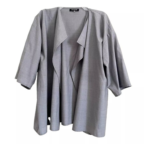 Eskandar Open Front Jacket Women's Size 1 Art to Wear Lagenlook